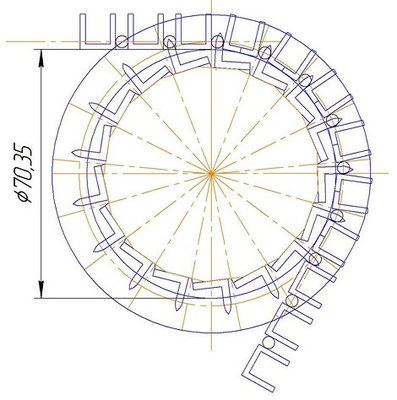 схема зацепления Гусеница x'tra из П-профиля и троса.jpg